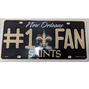 🆕🏈 NEW ORLEANS SAINTS ALUMINUM #1 FAN LICENSE PLATE -NFL - UNISEX